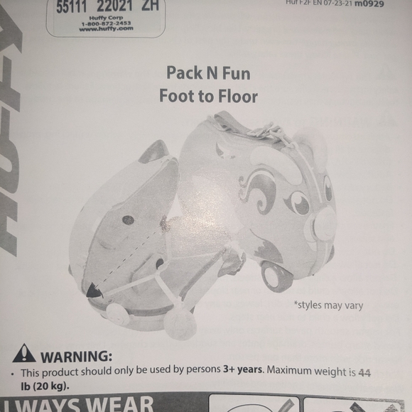 Huffy kids rolling and riding suitcases blue unicorn&pink kitty sold separately - Picture 5 of 14